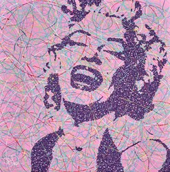 Classic Marilyn III by Jim Dowie - Original Painting on Box Canvas sized 30x30 inches. Available from Whitewall Galleries